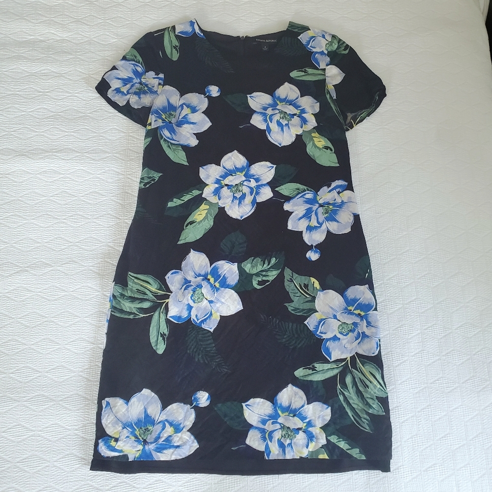 Banana Republic floral linen dress